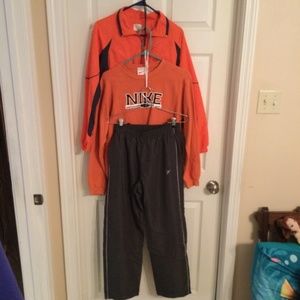 Dankins Jacket, Old Navy Pants, Nike Sweatshirt